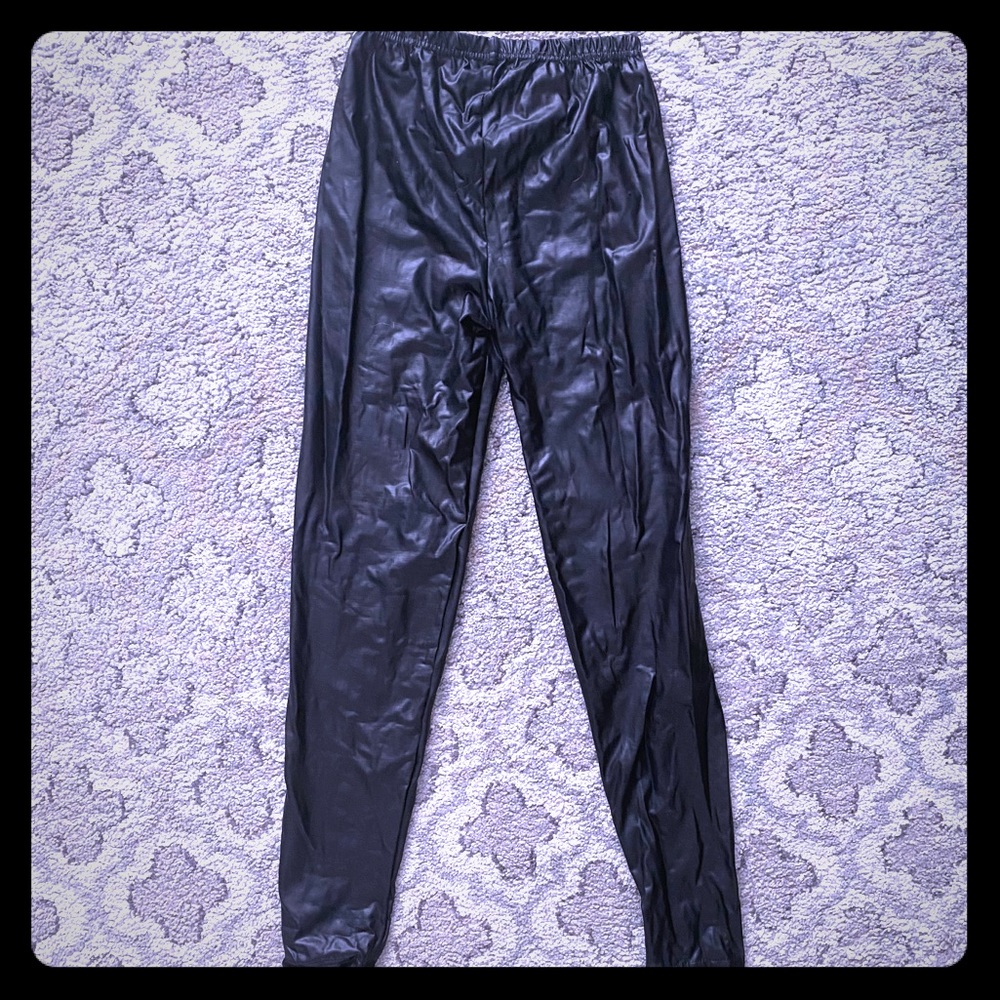 🌸2 for $15🌸 Matte Black PVC Leggings